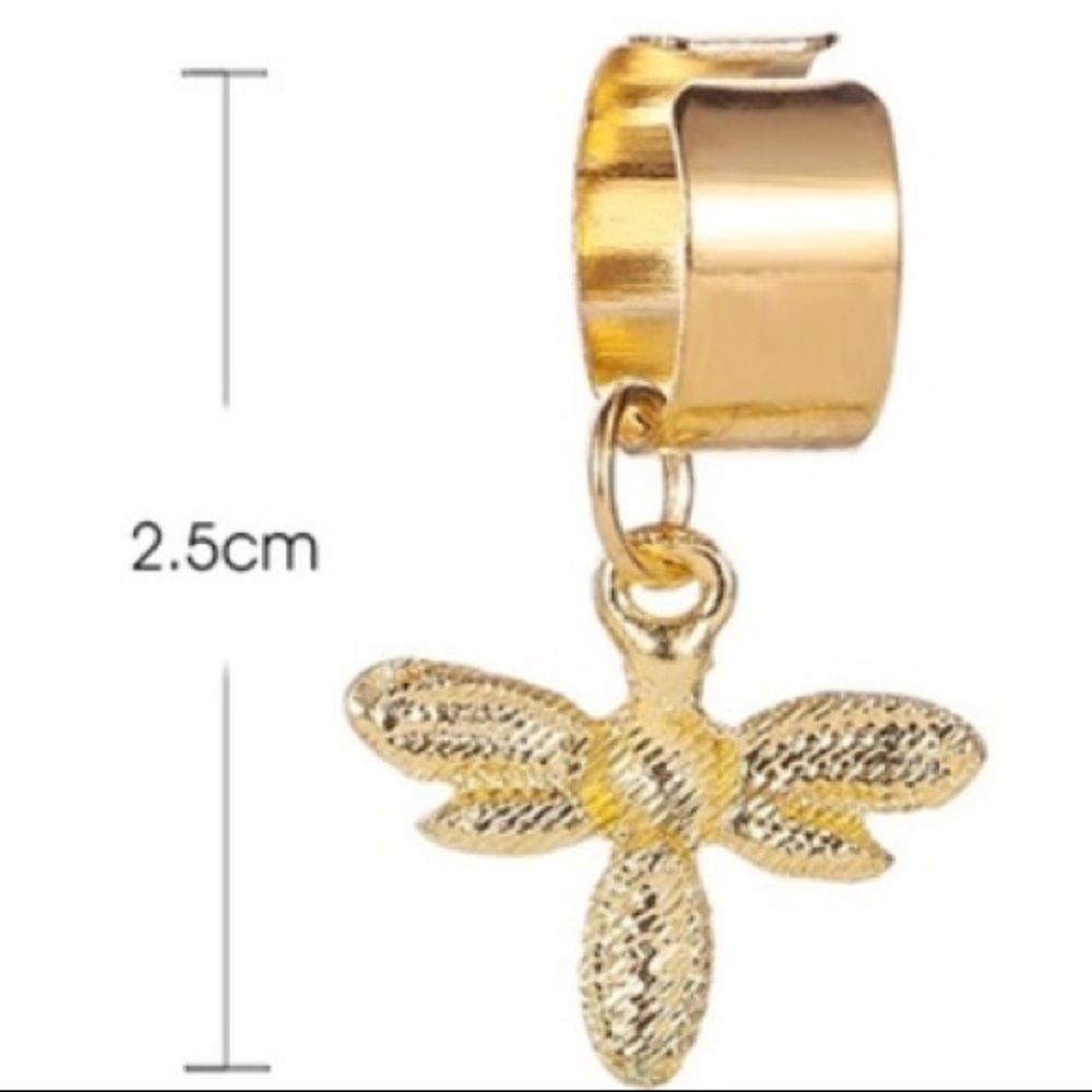 🐝 Awesome pierce-less metallic single bee ear-cuff 🐝 - Picture 3 of 3